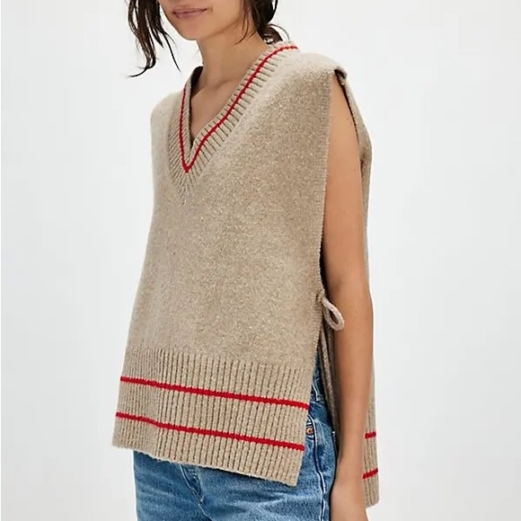 FREE PEOPLE All Star Stripe Poncho, One Size - Picture 6 of 9